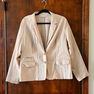 Women's Blazer | Khaki | Lightweight | Croft & Barrow | XL